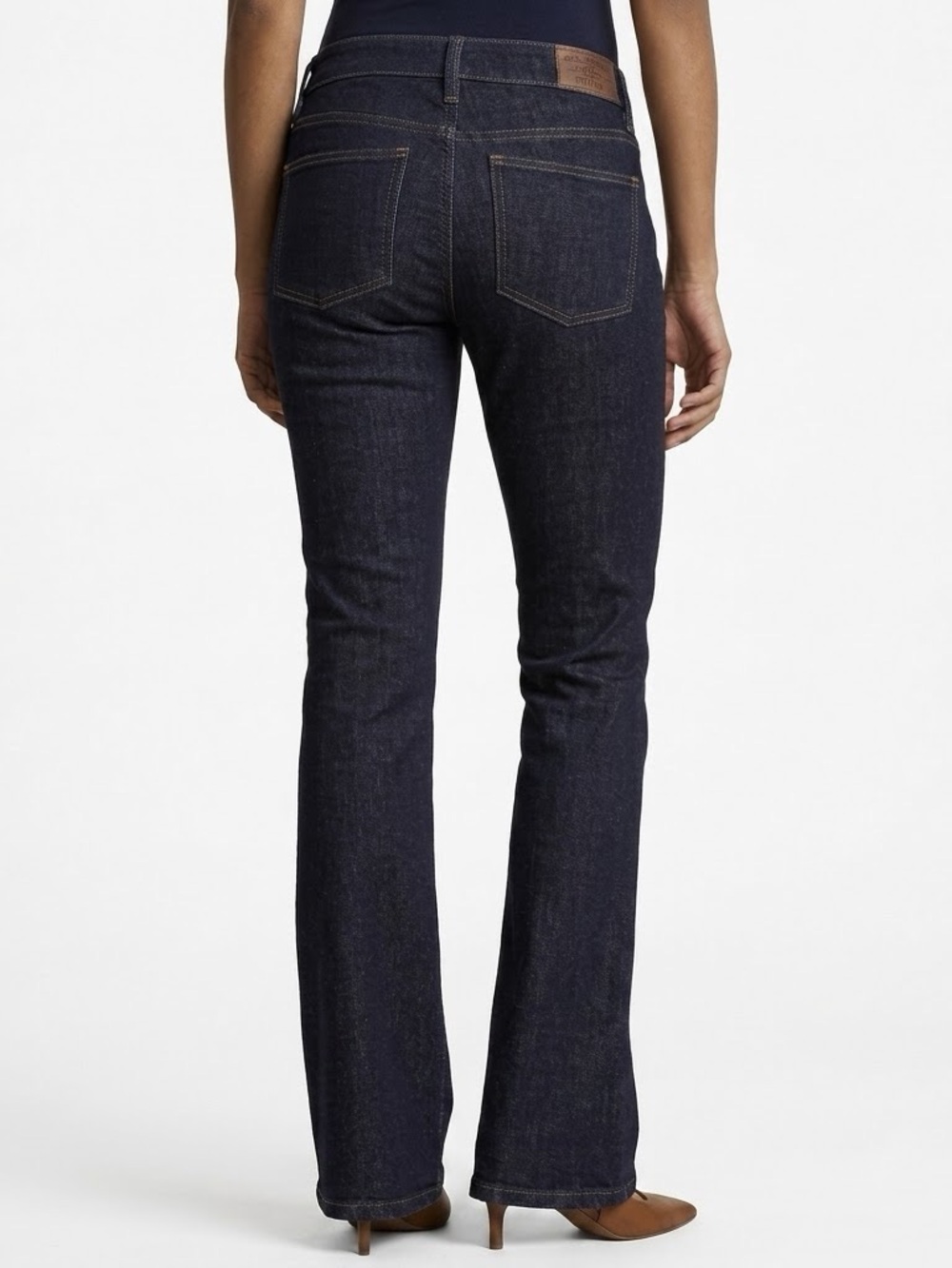 NEW Lauren Ralph Lauren Bootcut Jeans Womens Petite Size 2 Dark Blue Stretch